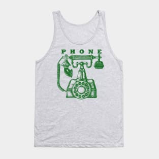 phone // green solid style Tank Top